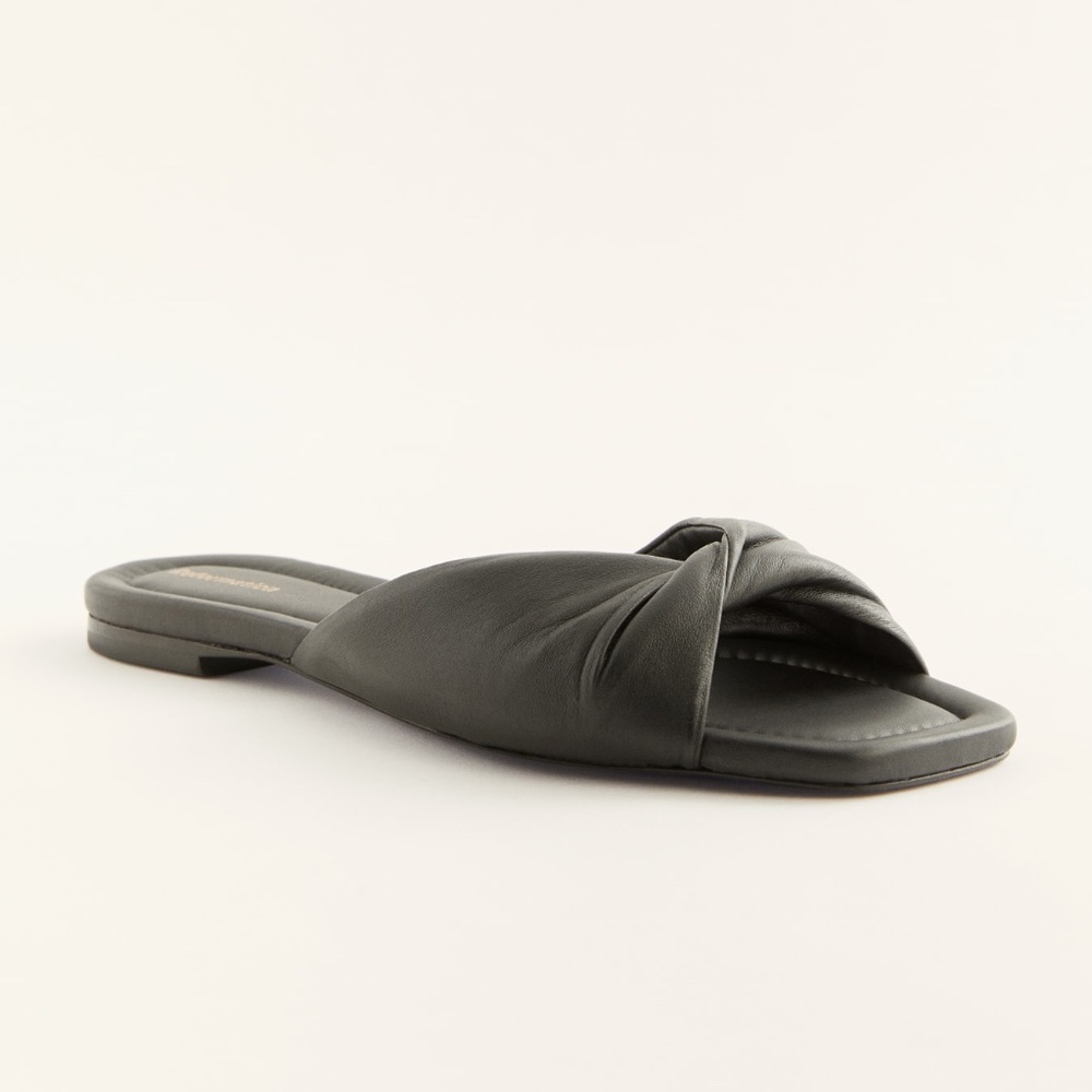 NEW Reformation black twist sandal